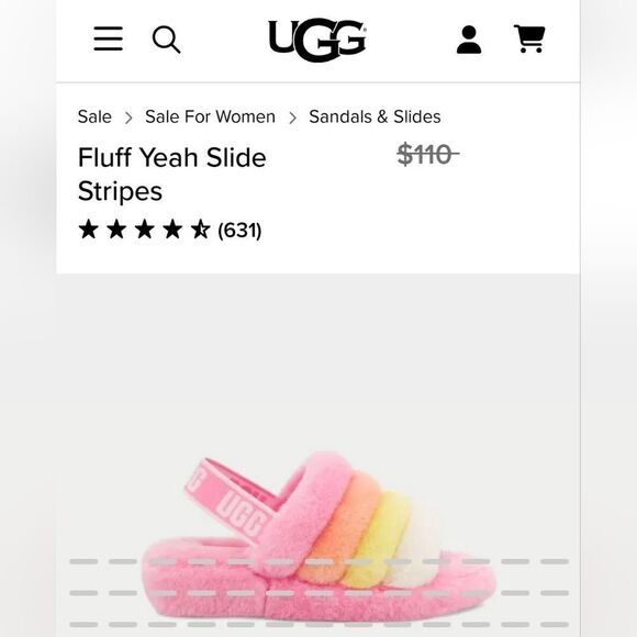 UGG Fluff Yeah Slide Stripes - Picture 10 of 10